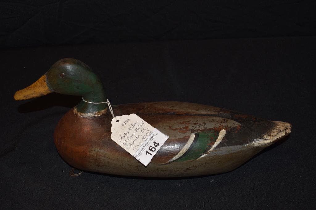 Antique Carved Wooden Duck Decoy - Mallard (1 of 2)