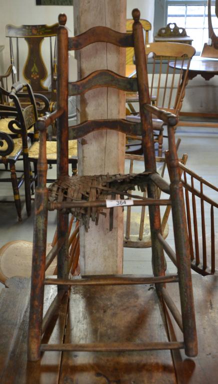 Late 18th C. Child's Ladder Back High Chair (1 of 2)