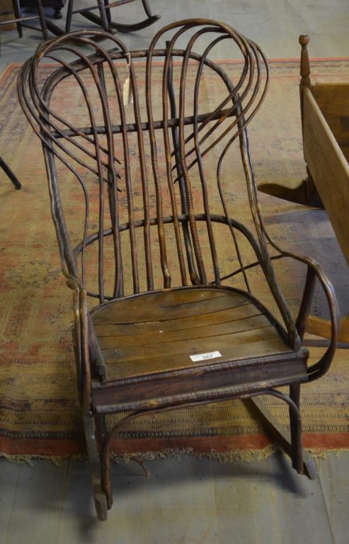 Adirondack Bent Twig Form Vintage Rocking Chair (1 of 4)