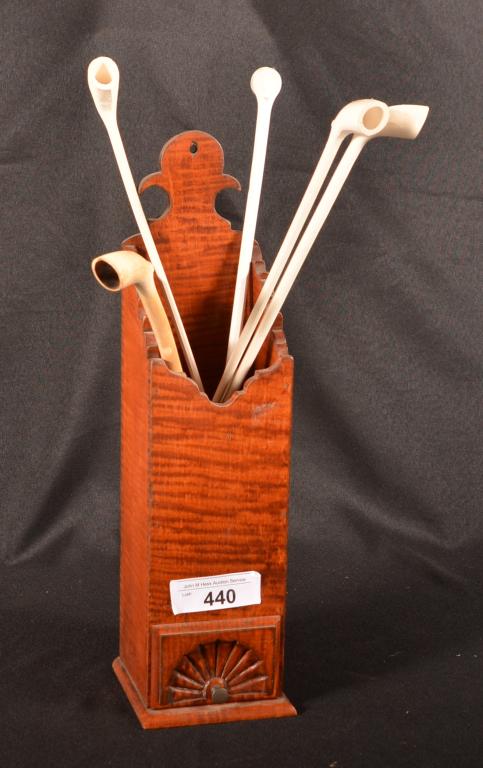 Tiger Maple Pipe Holder Wall Box (1 of 3)