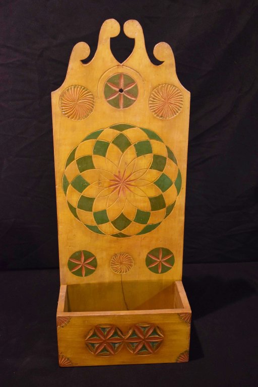 Keith Collis Wooden Carved Multicolor Wall Box (1 of 1)