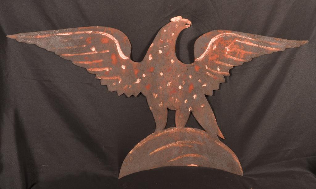 David Ellinger Oil Painted Cut-Out Spread-Wing Eagle (1 of 4)