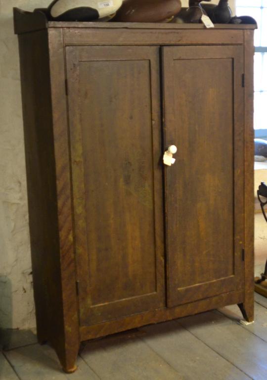 Mid 19th C. Sponge And Paint Decorated Milk Cupboard (1 of 5)
