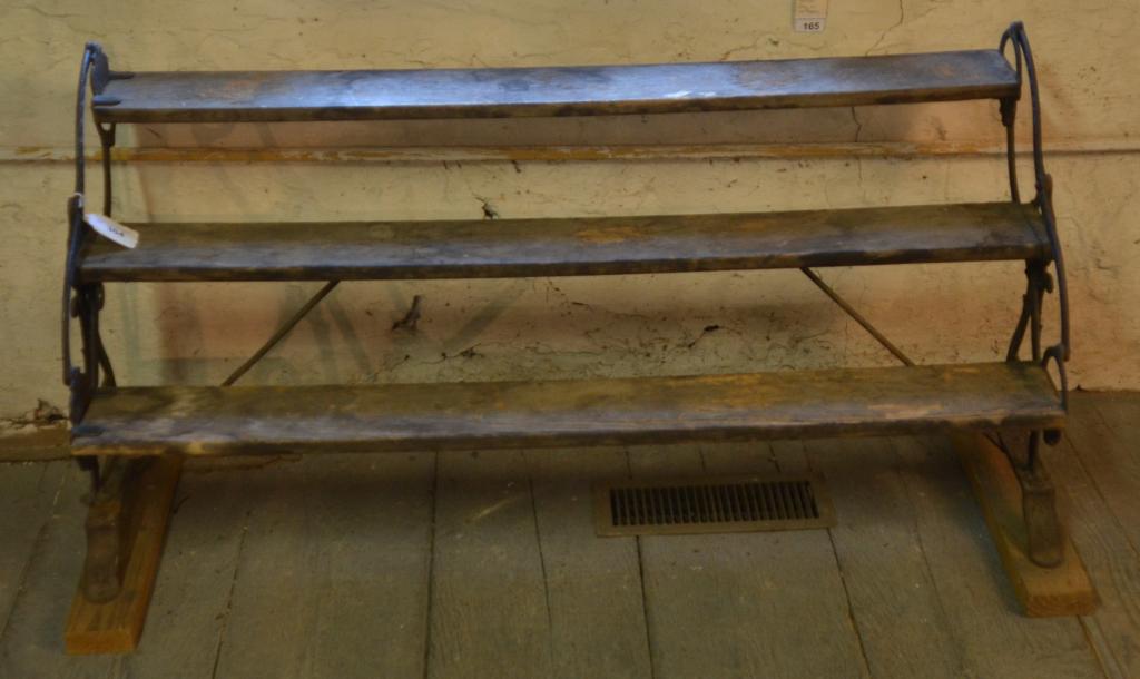 Unusual Cast Iron And Wood Adjustable Plant Stand (1 of 7)