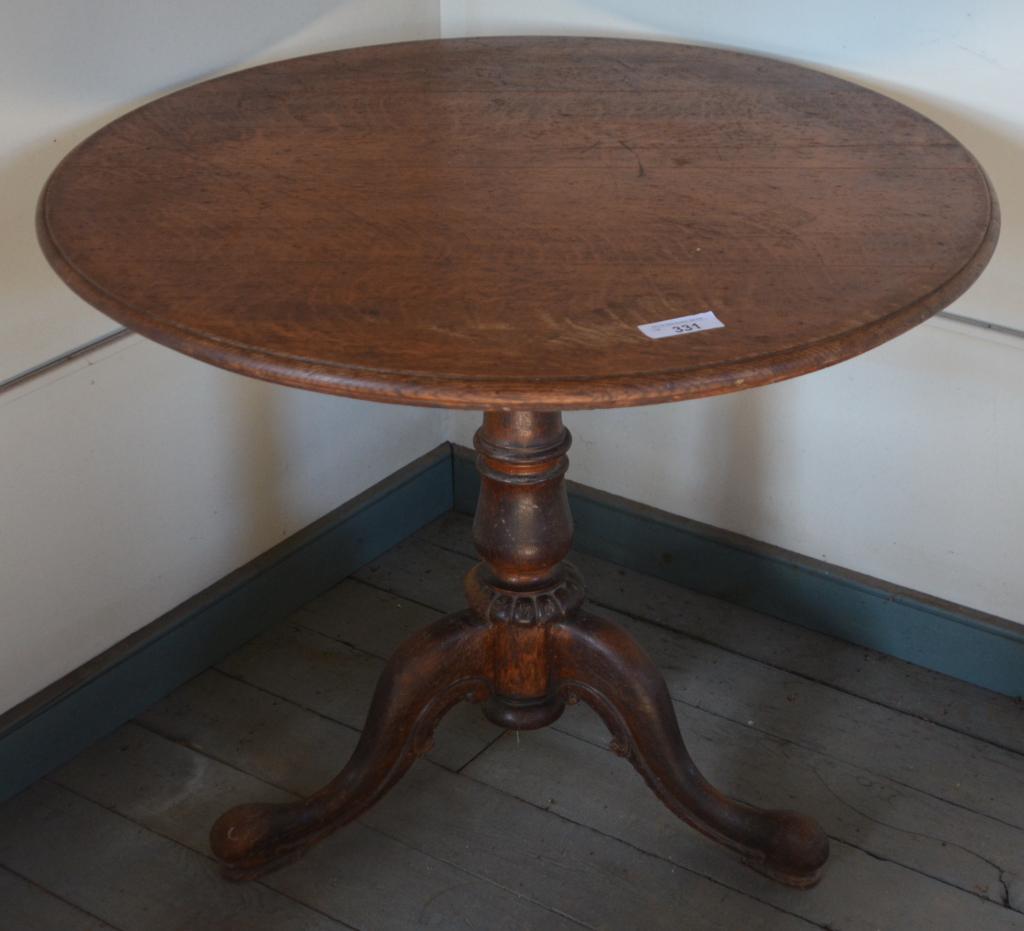 19Th Century Oak Breakfast  Tilt Top Table (1 of 4)
