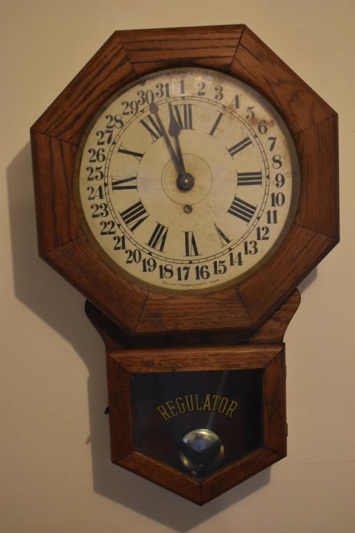 Antique Regulator 31-Day Wall Clock (1 of 1)