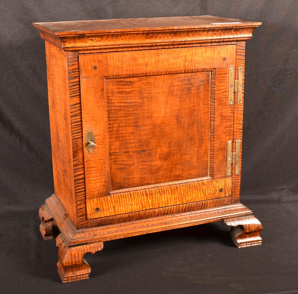 Reproduction Tiger Maple Spice Chest (1 of 4)
