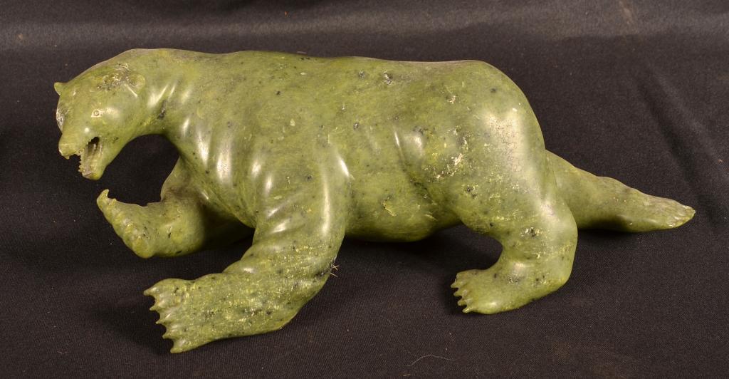 Soapstone Carved Sculpture Of Bear - Inuit (1 of 4)