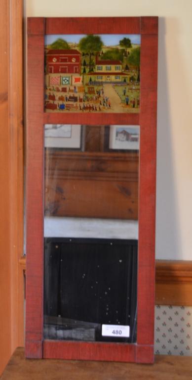David Gottshall Reverse Painted Glass Mirror (1 of 2)