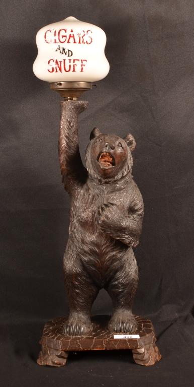 Antique Wooden Carved Standing Bear (1 of 5)