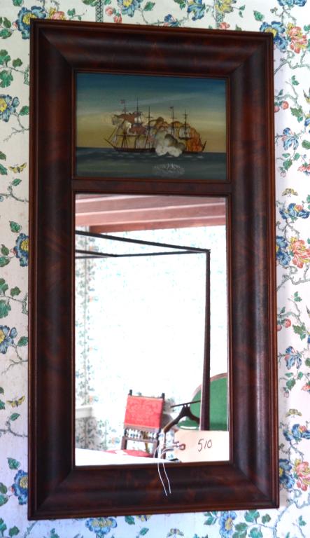Vintage Reverse Painted Ogee Mirror (1 of 2)