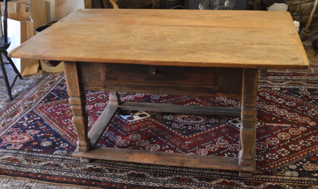 Late 18Th Century Pin Top 1 Drawer Farm Table (1 of 4)