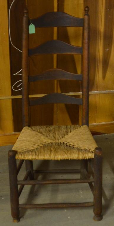 19Th Century Arched Ladder-Back Woven Seat Side Ch (1 of 3)