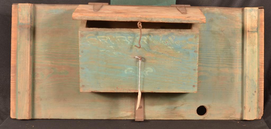 Blue Painted Wagon Box With Gruber Stencil (1 of 5)