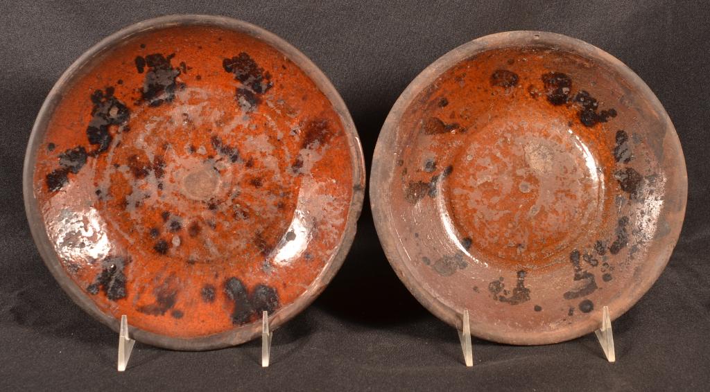 Two Antique Redware Pie Dishes (1 of 2)