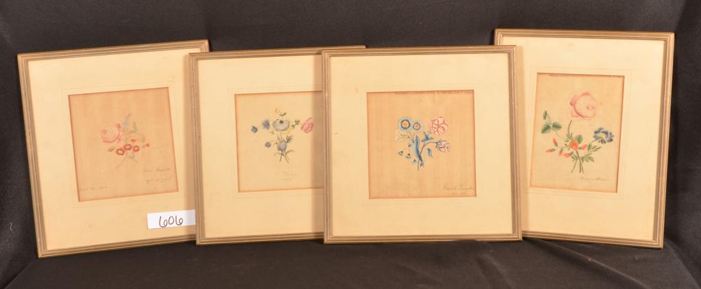 4 Framed Floral Water Colors (1 of 5)