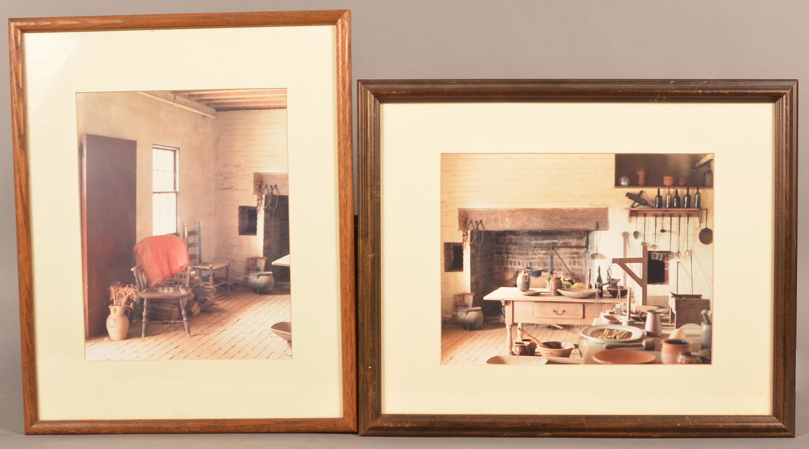 Two Framed Photographs of Thomas Jefferson's Kitchen.: Two Framed Photographs of Thomas Jefferson's Kitchen. By Frederick L. Schultz. Largest 18" x 22". Condition: Very good.