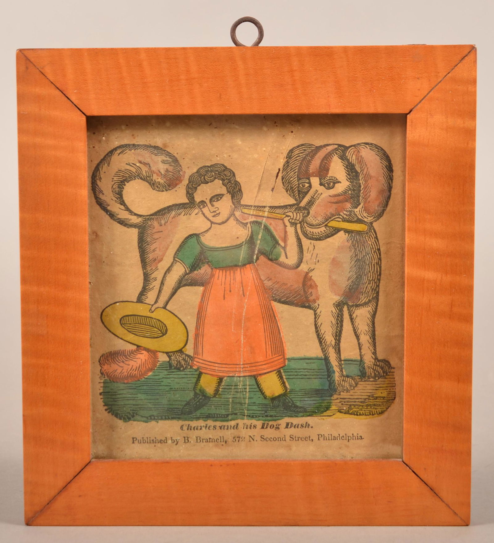 Early 19th Century Hand Colored Block Print. (1 of 1)