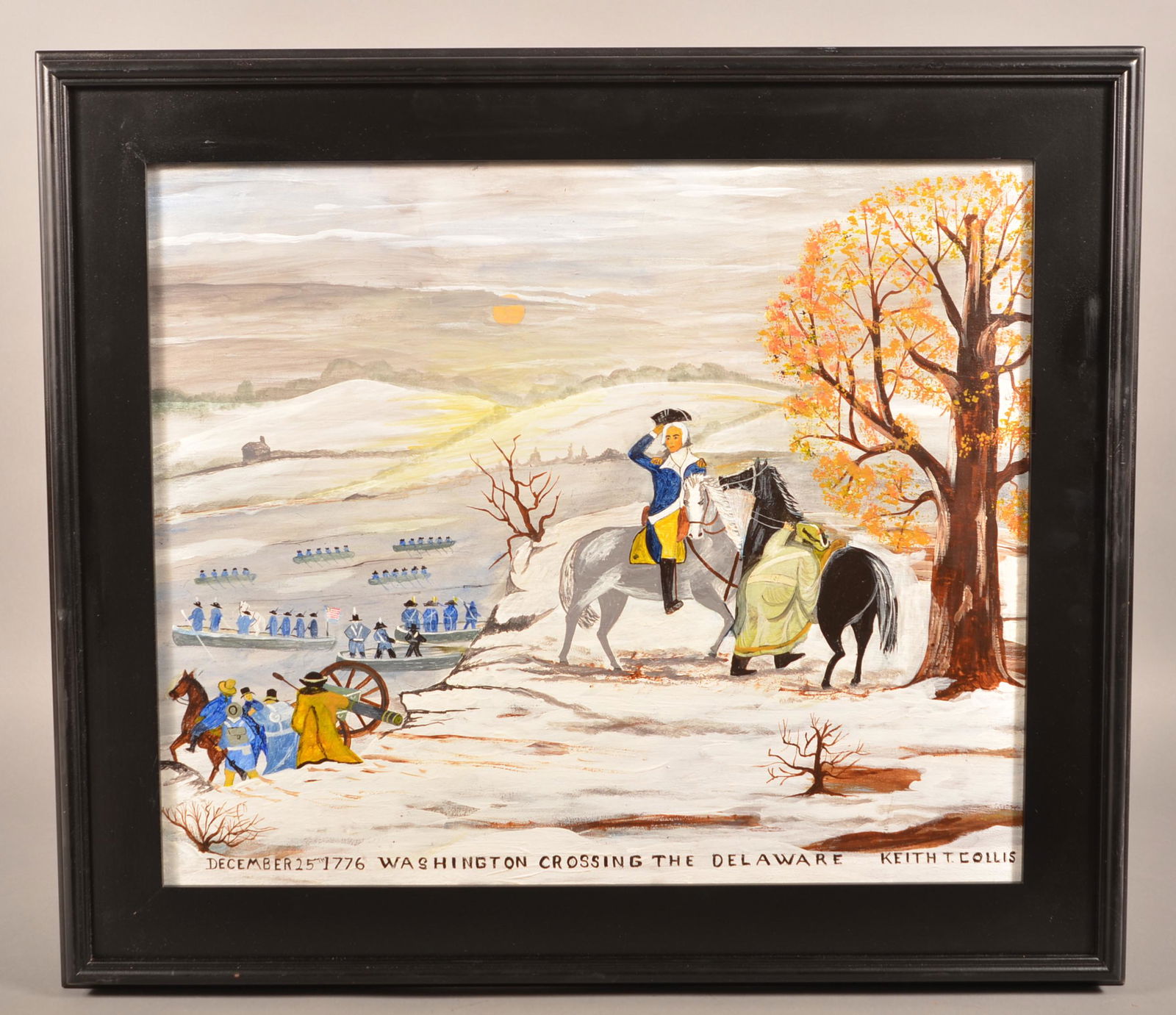 Keith Collis Contemporary Folk Art Painting on Canvas. (1 of 3)