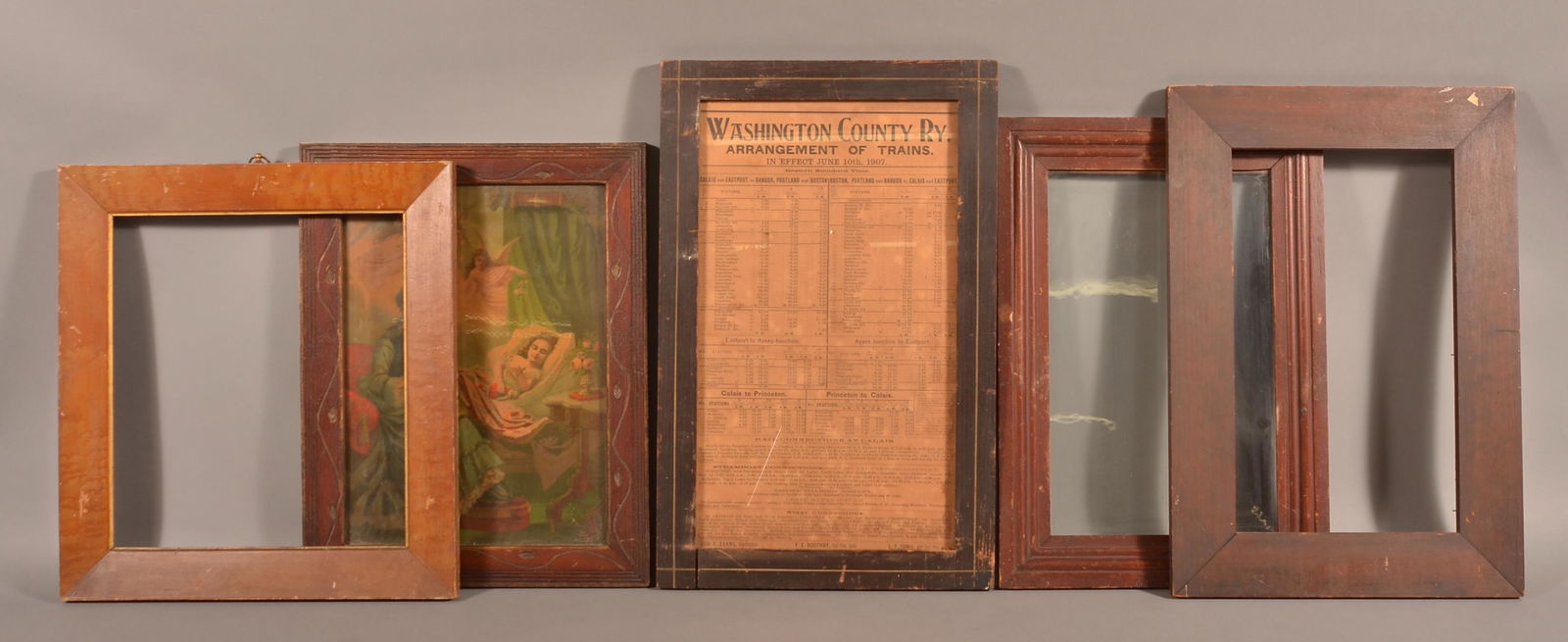 Five Various Antique Picture Frames. (1 of 3)