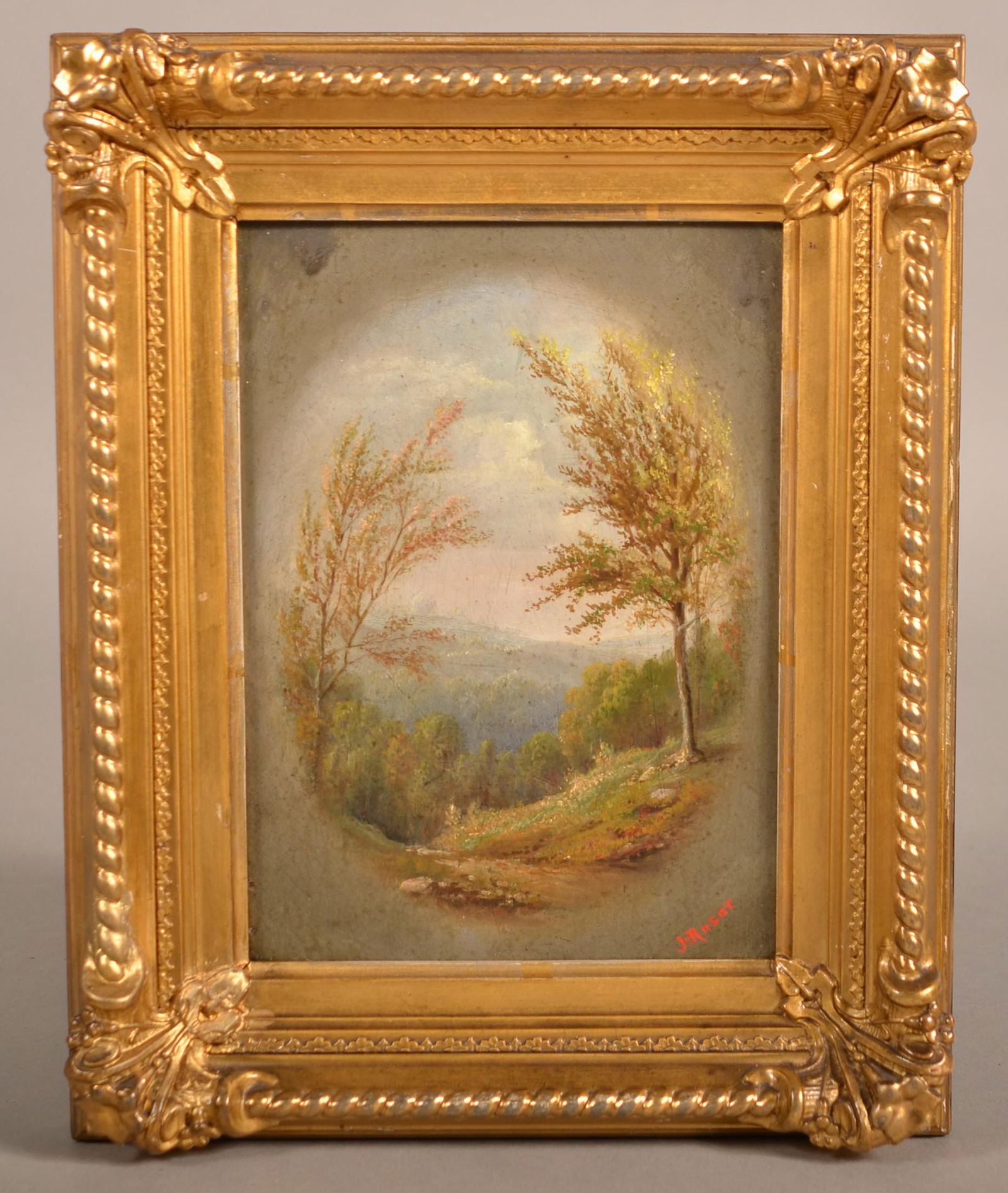 J. H. Raser Oil On Wood Panel Landscape Painting. (1 of 5)