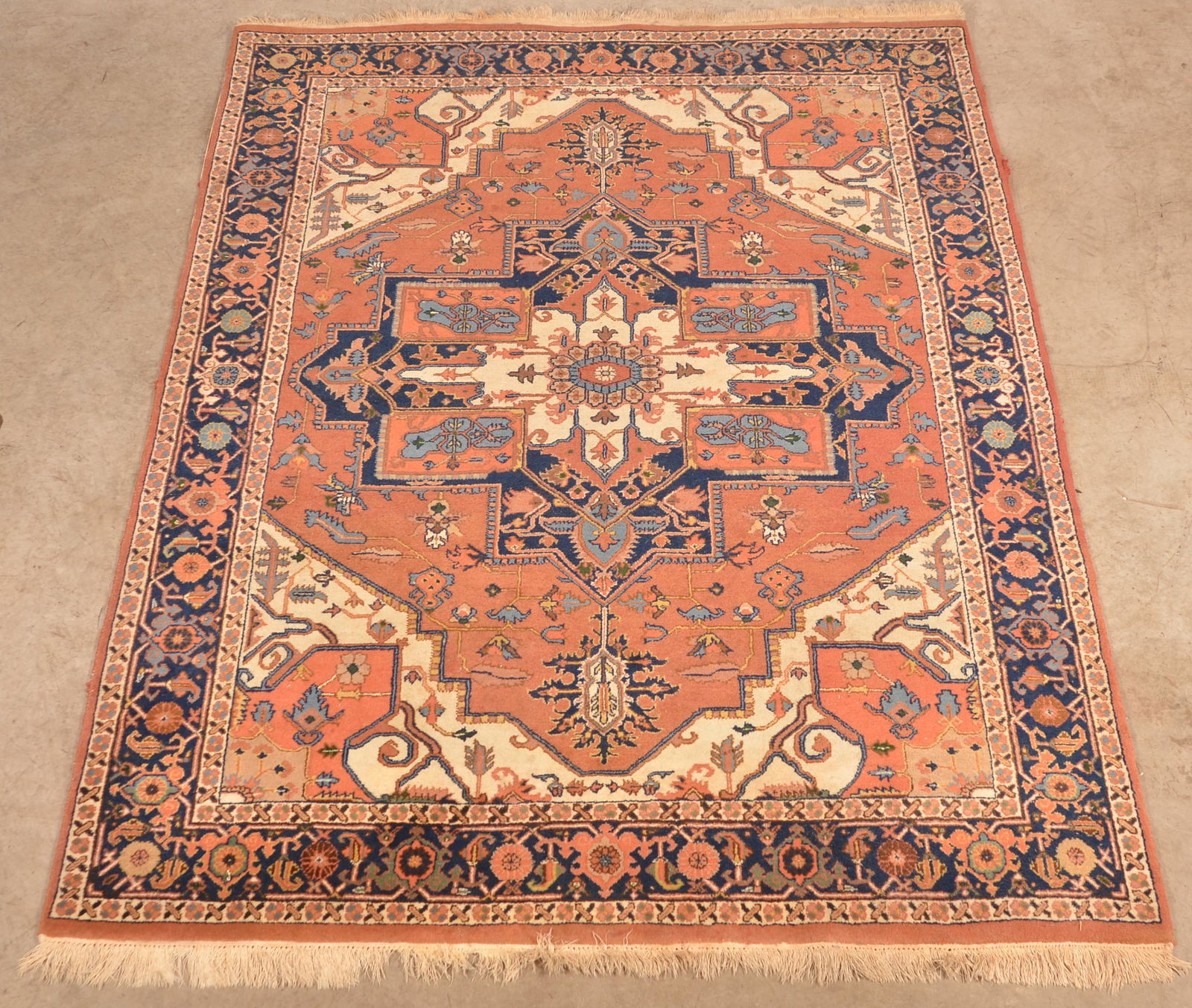 Vintage Center Medallion Oriental Wool Area Rug. (1 of 6)