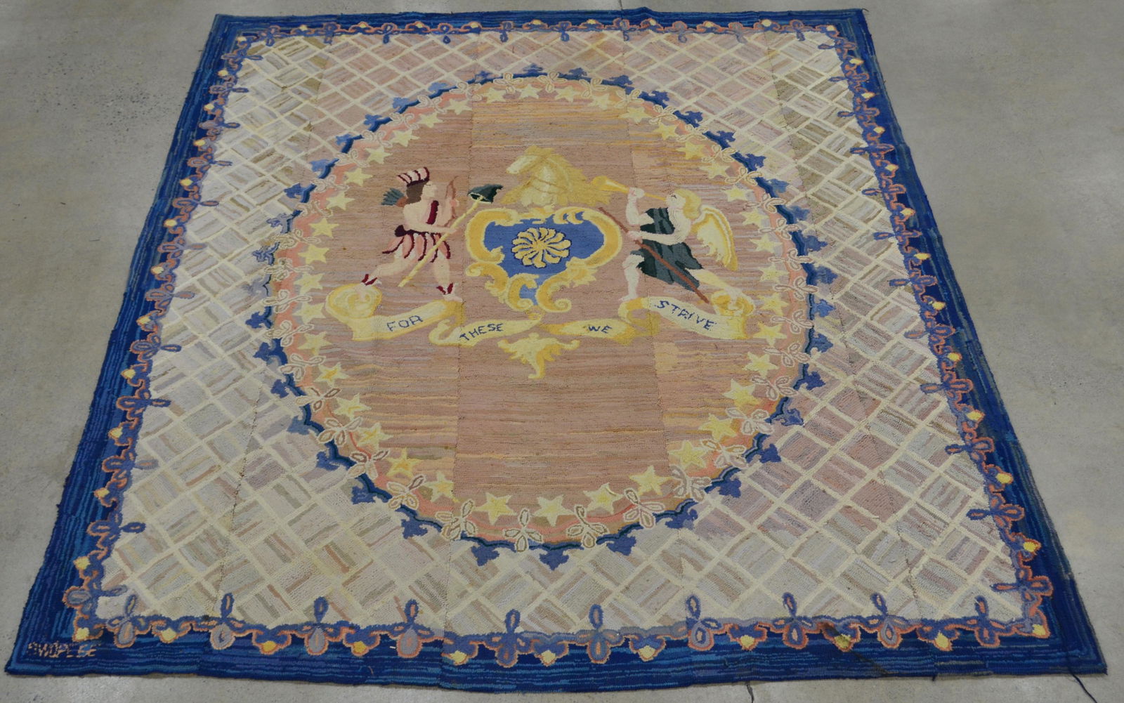 Hooked Rug Rendering The Philadelphia Light Horse Flag. (1 of 10)