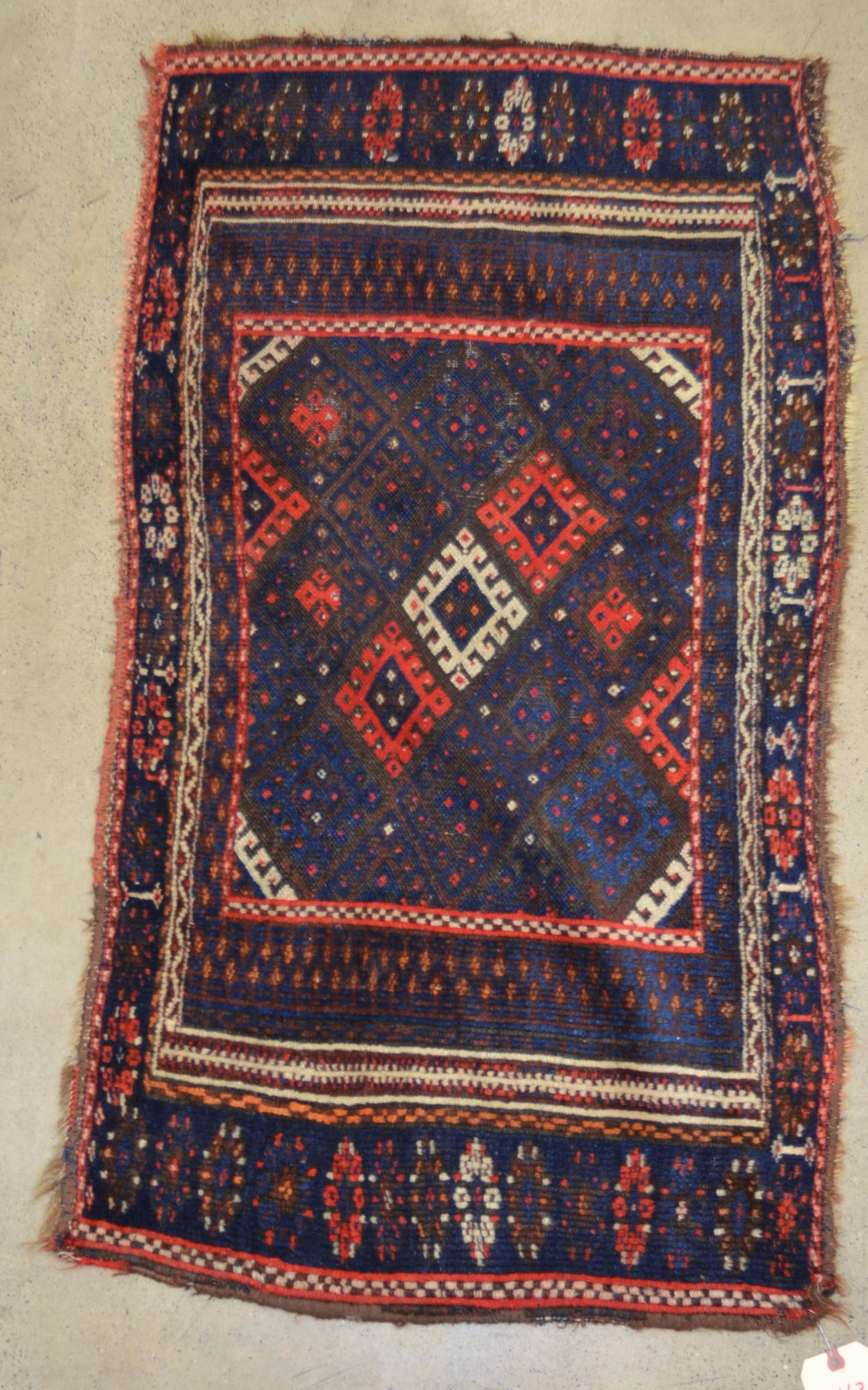 Antique/Vintage Oriental Geometric Pattern Area Rug. (1 of 4)
