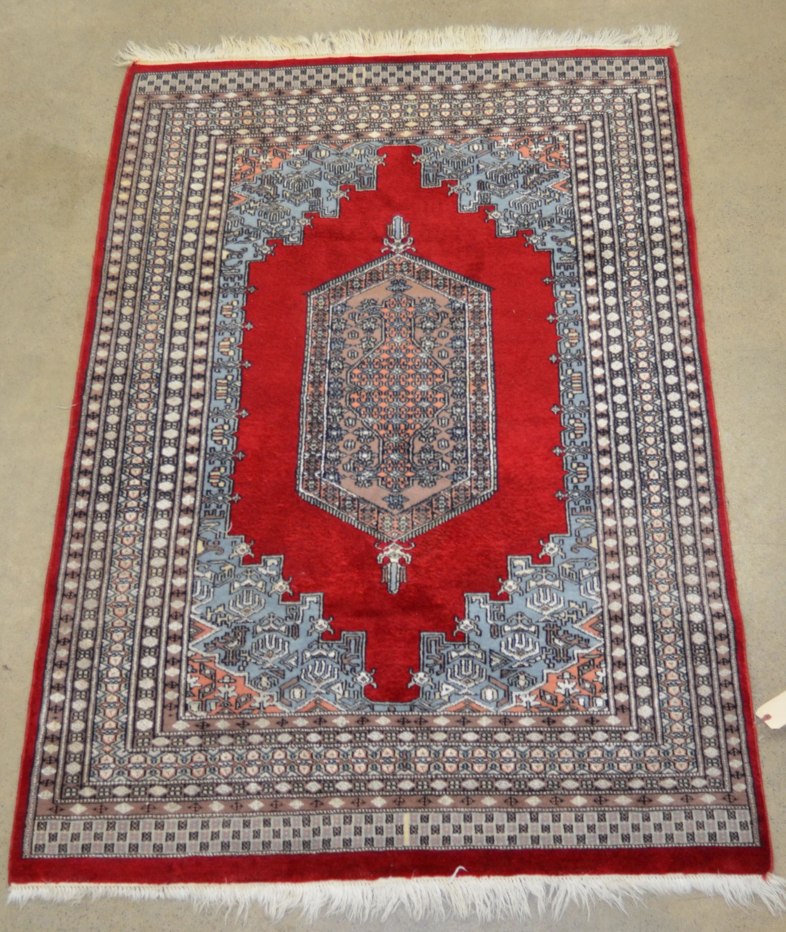 Antique/Vintage Oriental Geometric Pattern Area Rug. (1 of 4)