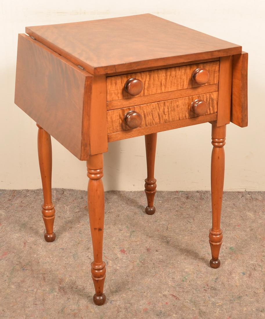 American Sheraton Tiger Maple Workstand. (1 of 4)