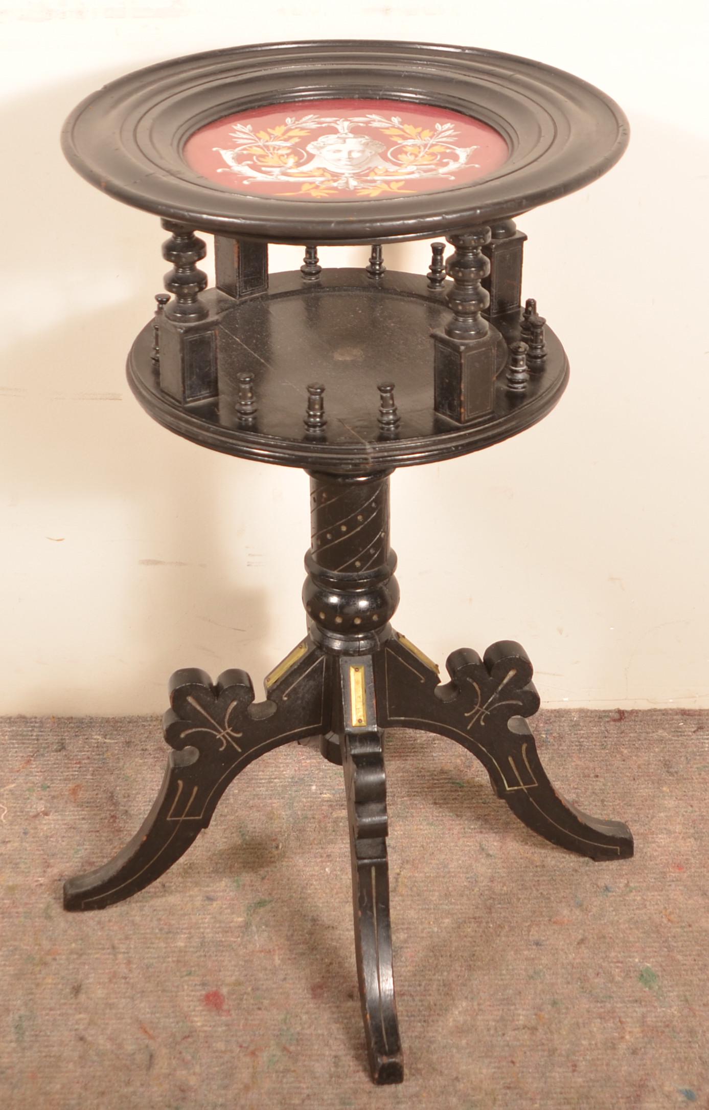 American Eastlake Victorian Ebonized Lamp Stand. (1 of 4)