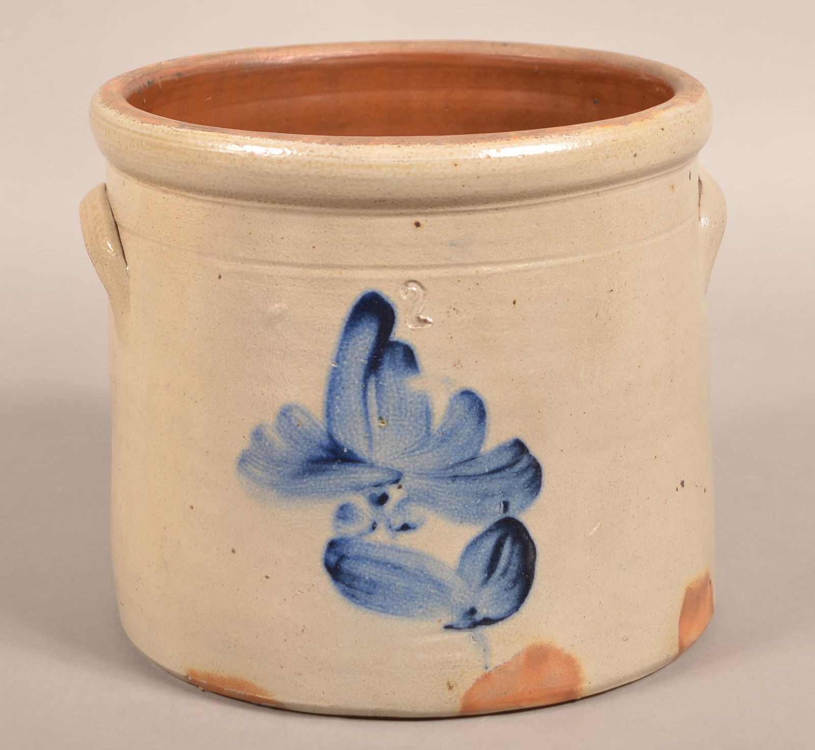 Unsigned 19th Century Two Gallon Stoneware Crock. (1 of 3)