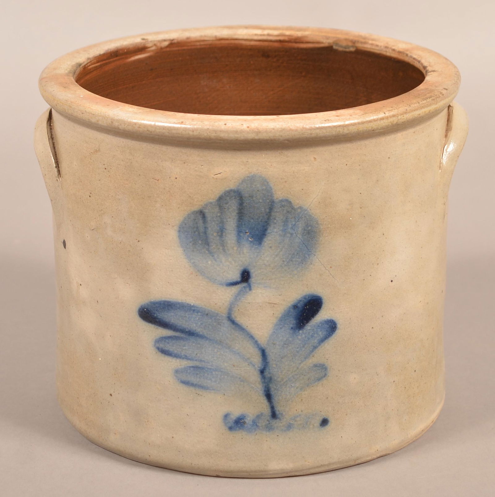 Unsigned 19th Century Stoneware Crock. (1 of 4)