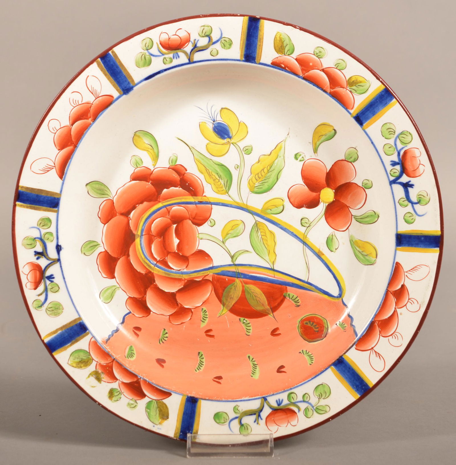 Gaudy Dutch Soft Paste China Oyster Pattern Plate. (1 of 2)
