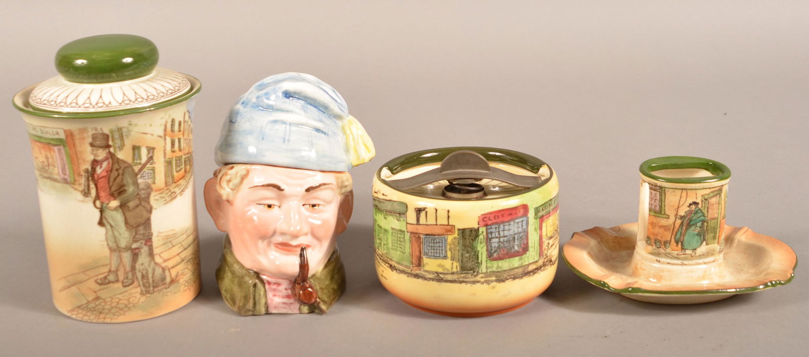 Royal Doulton and Majolica Smoking-Related Items. (1 of 3)