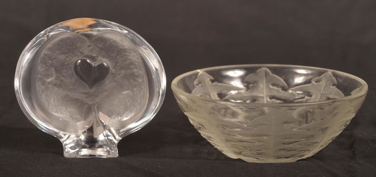 Two Pieces of French Frosted Colorless Crystal. (1 of 7)