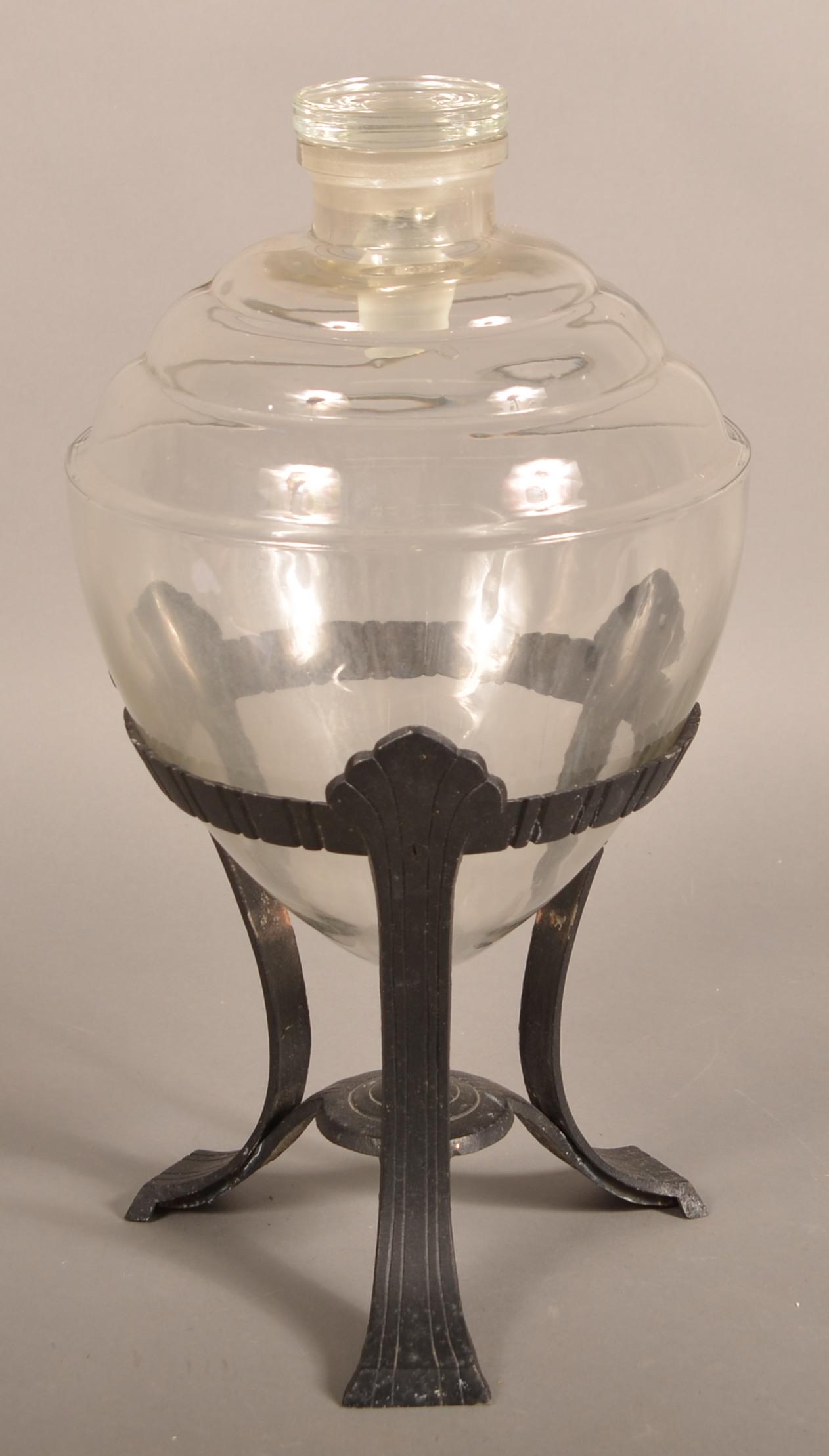 Antique Colorless Glass Apothecary Jar. (1 of 3)