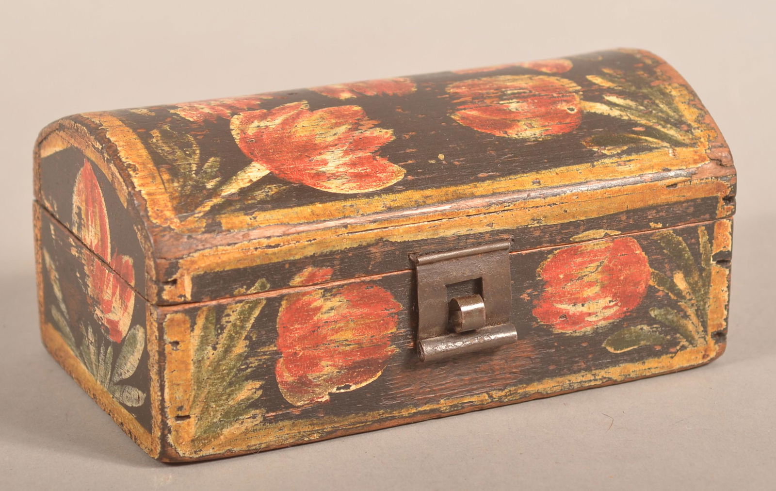 Bucher Paint-Decorated Dome Lid Trinket Box. (1 of 7)