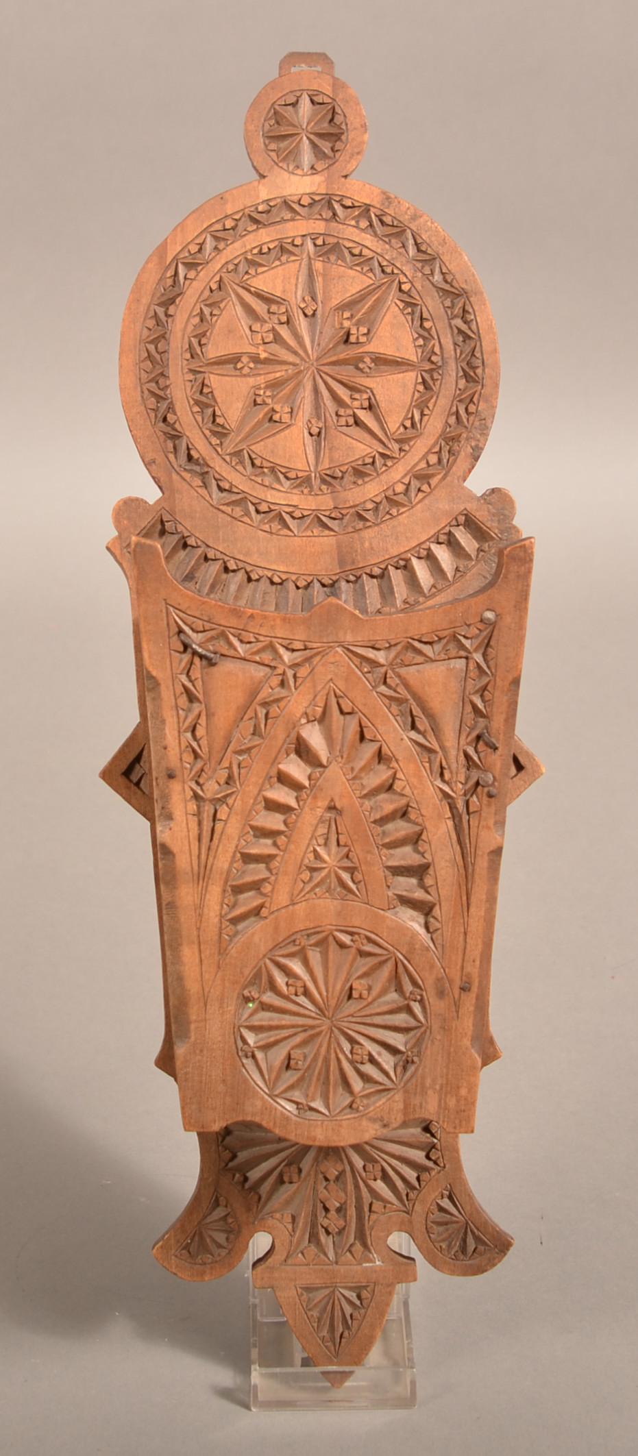 Antique Carved Maple Wall-Mounted Pipe Box. (1 of 5)