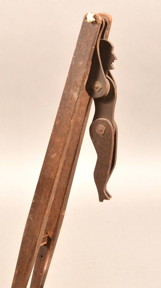 Antique Folk Art Wood Acrobat Stick Toy.: Antique Folk Art Wood Acrobat Stick Toy. 14-1/2"h. Condition: Good with use wear.
