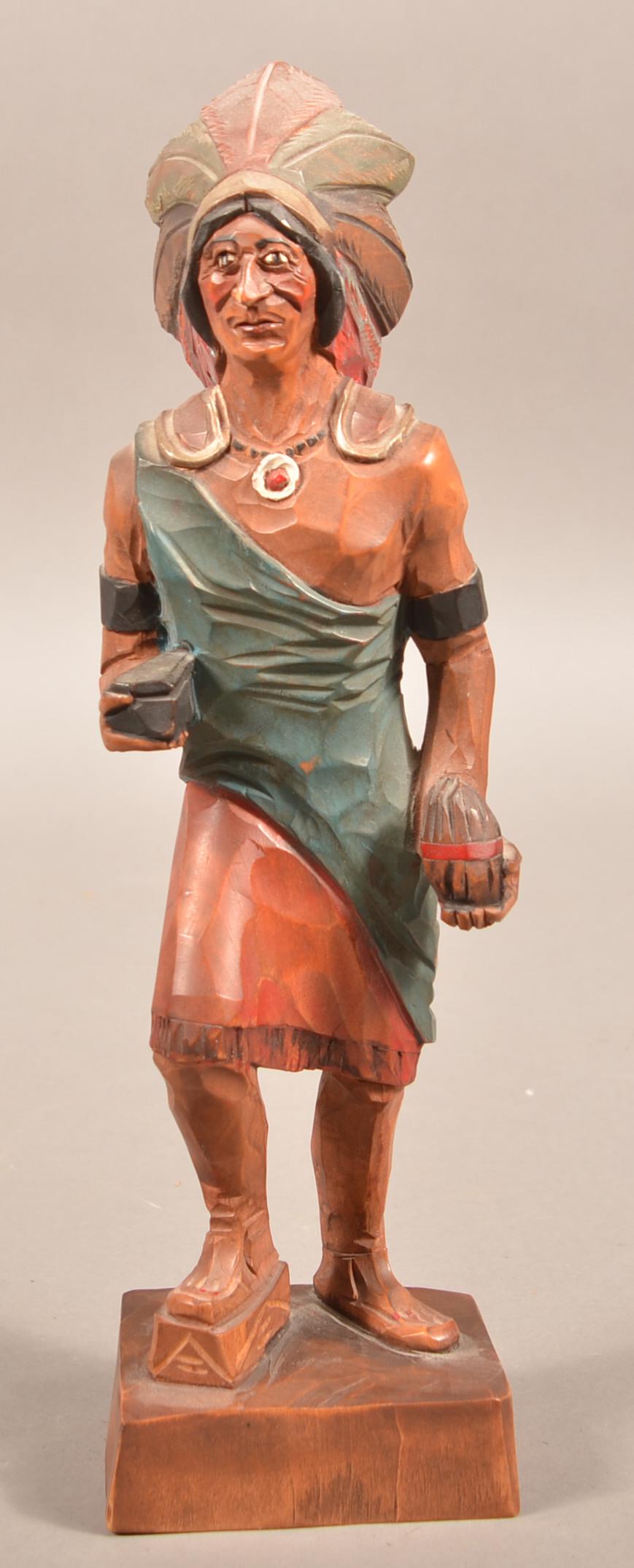 Tom Hannah, VT Wood  Miniature Cigar Store Indian. (1 of 5)