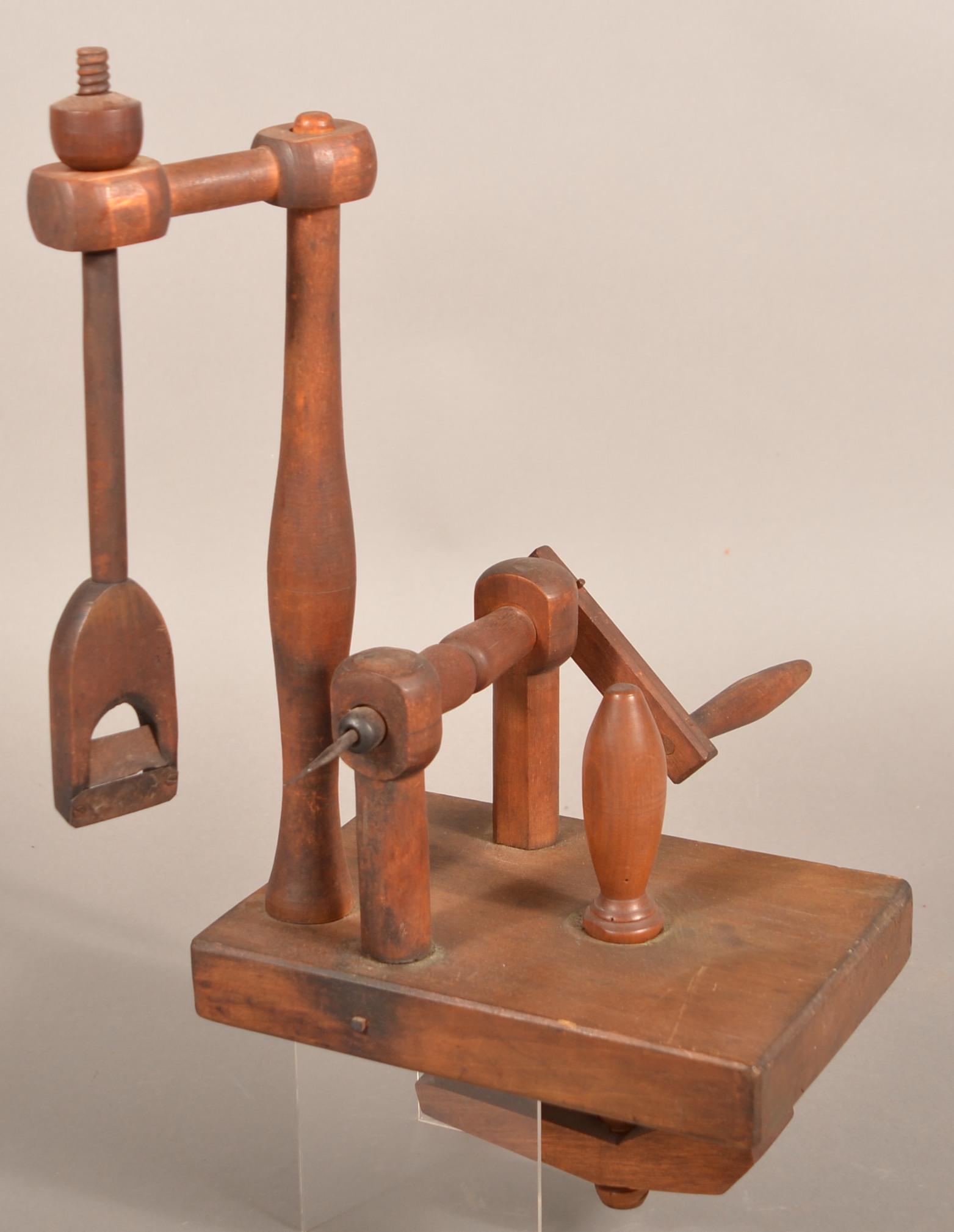 19th Century Wooden Apple Peeler. (1 of 2)
