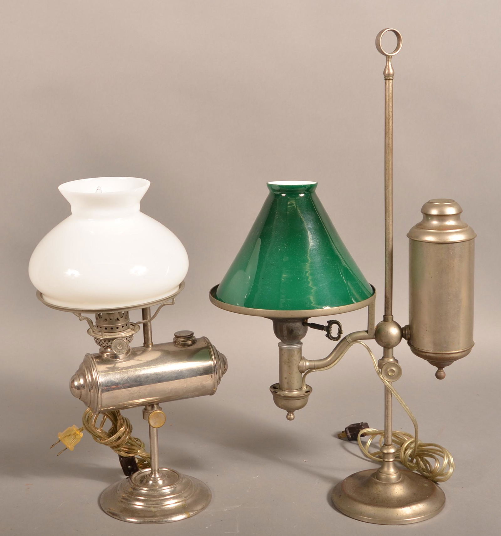 Two Various Antique Student Lamps. (1 of 3)