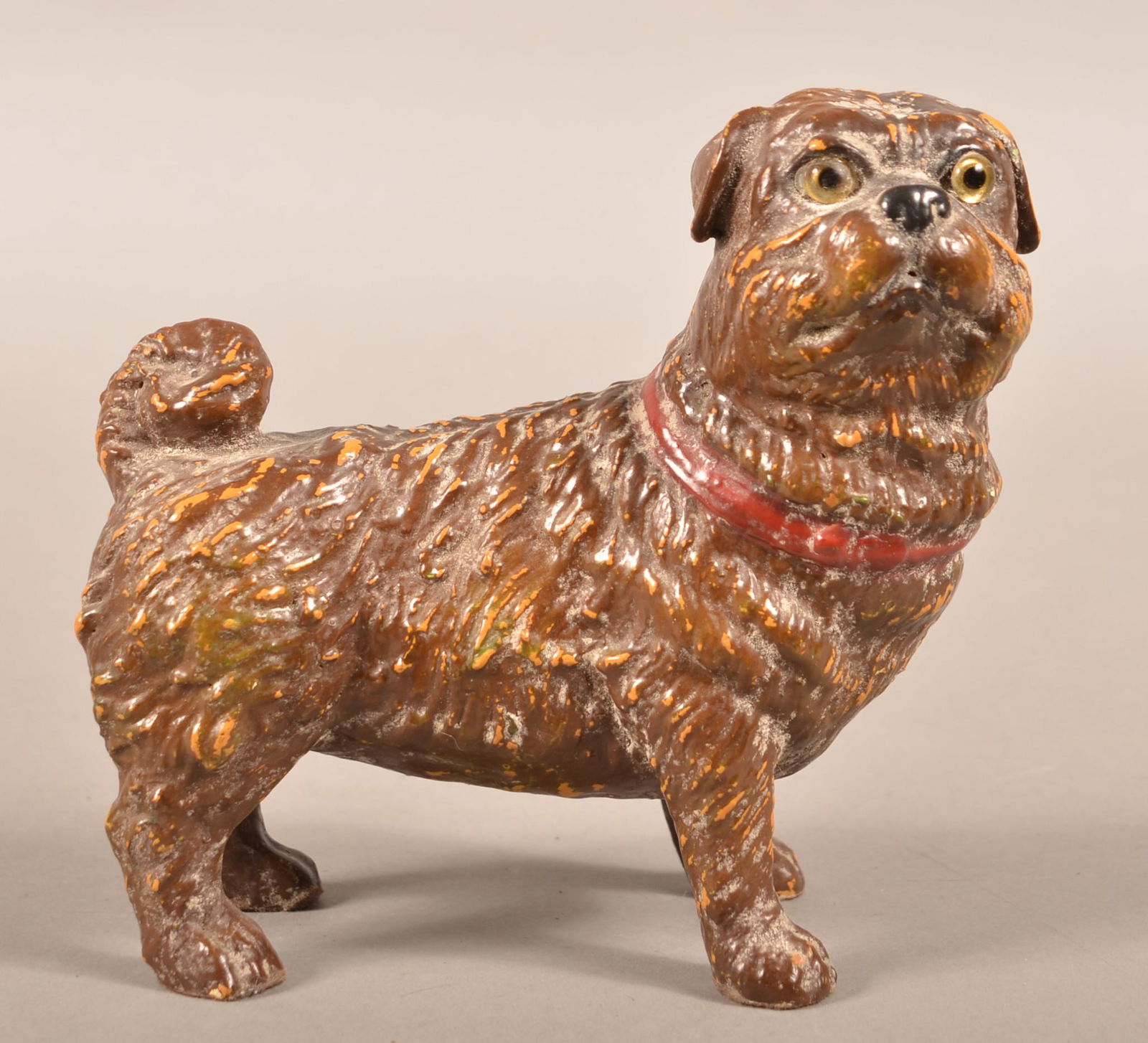 Continental Molded-Composition Figure of a Pug. (1 of 4)