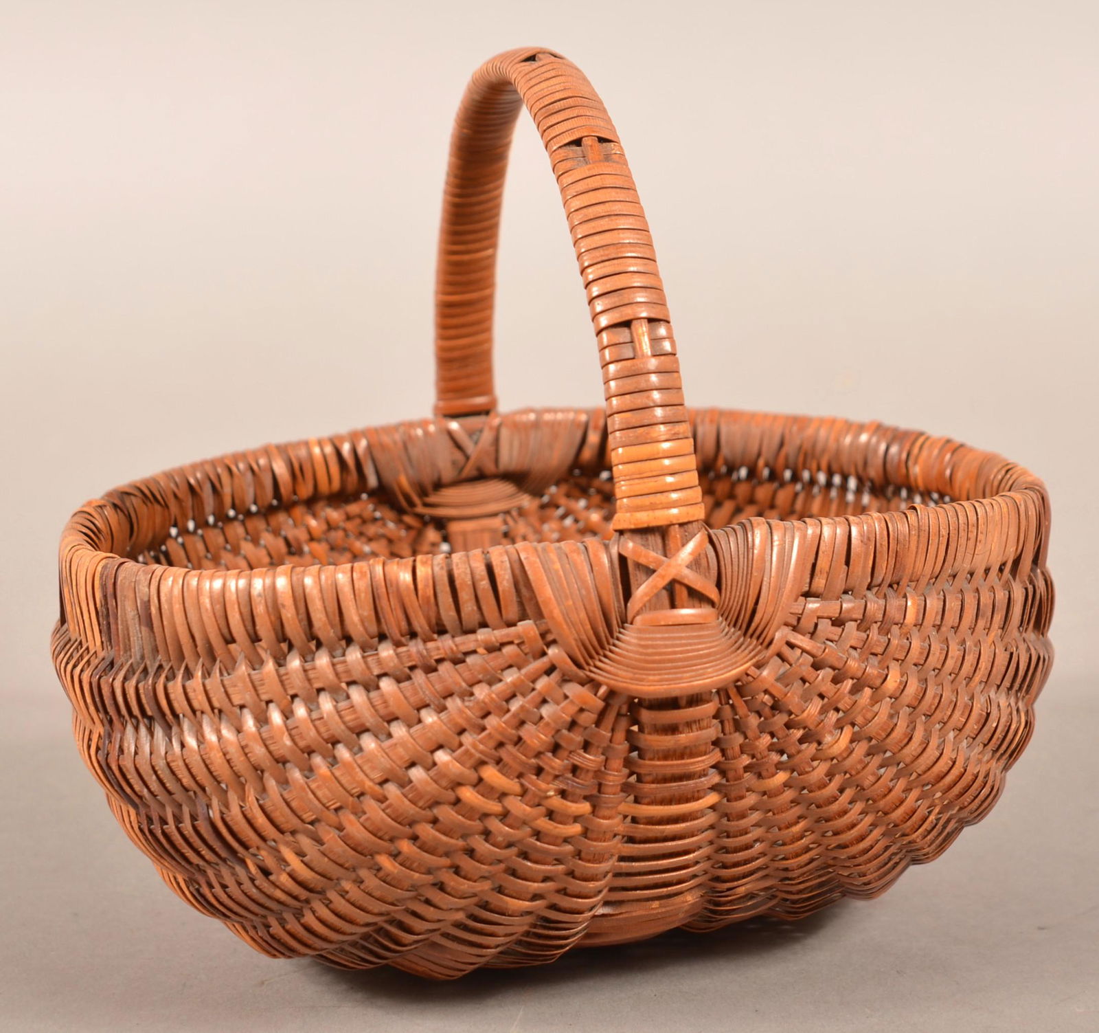 PA Woven Splint Melon Form Berry Basket. (1 of 4)