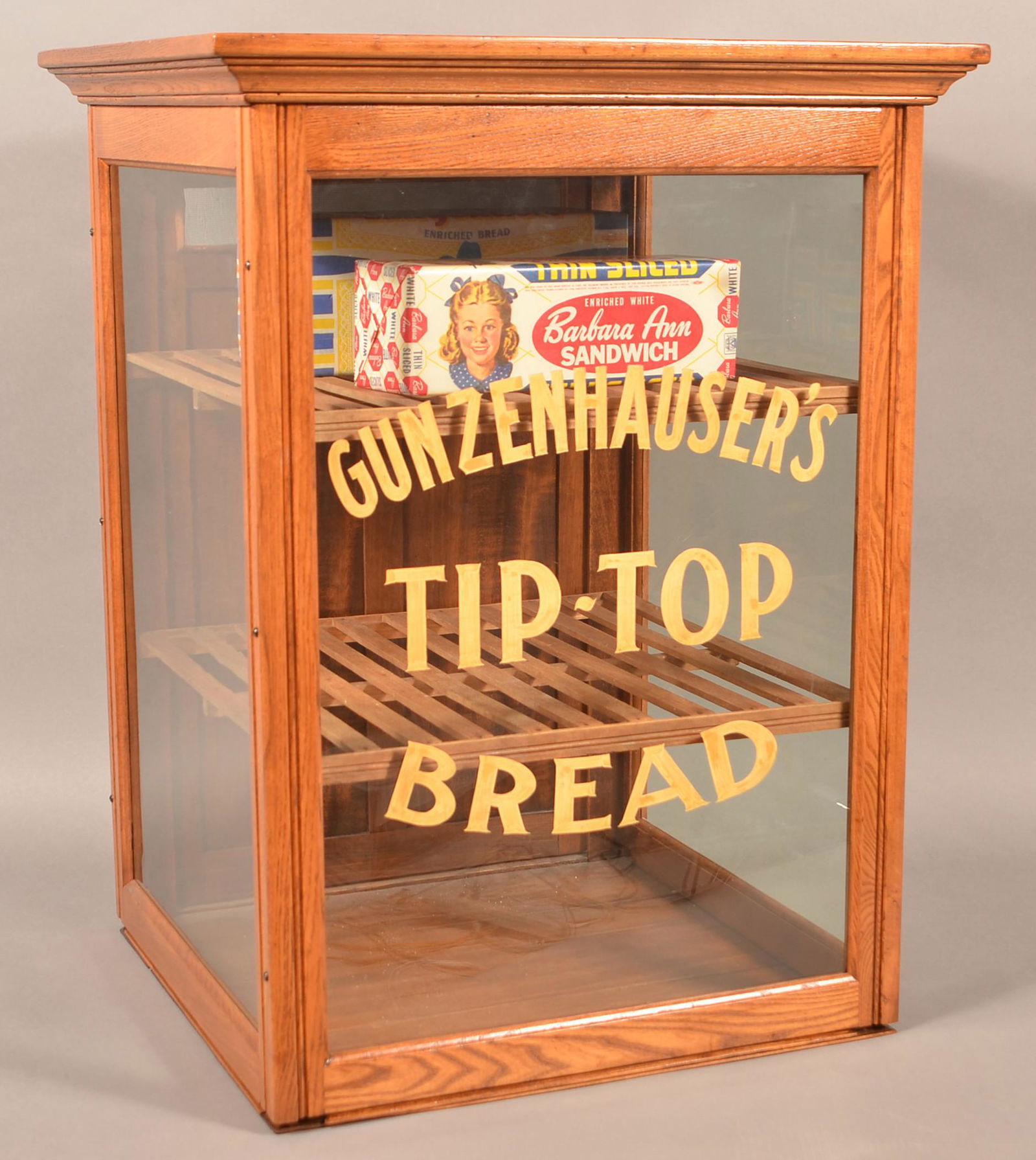 Gunzenhauser's Bread Country Store Advertising Case. (1 of 2)