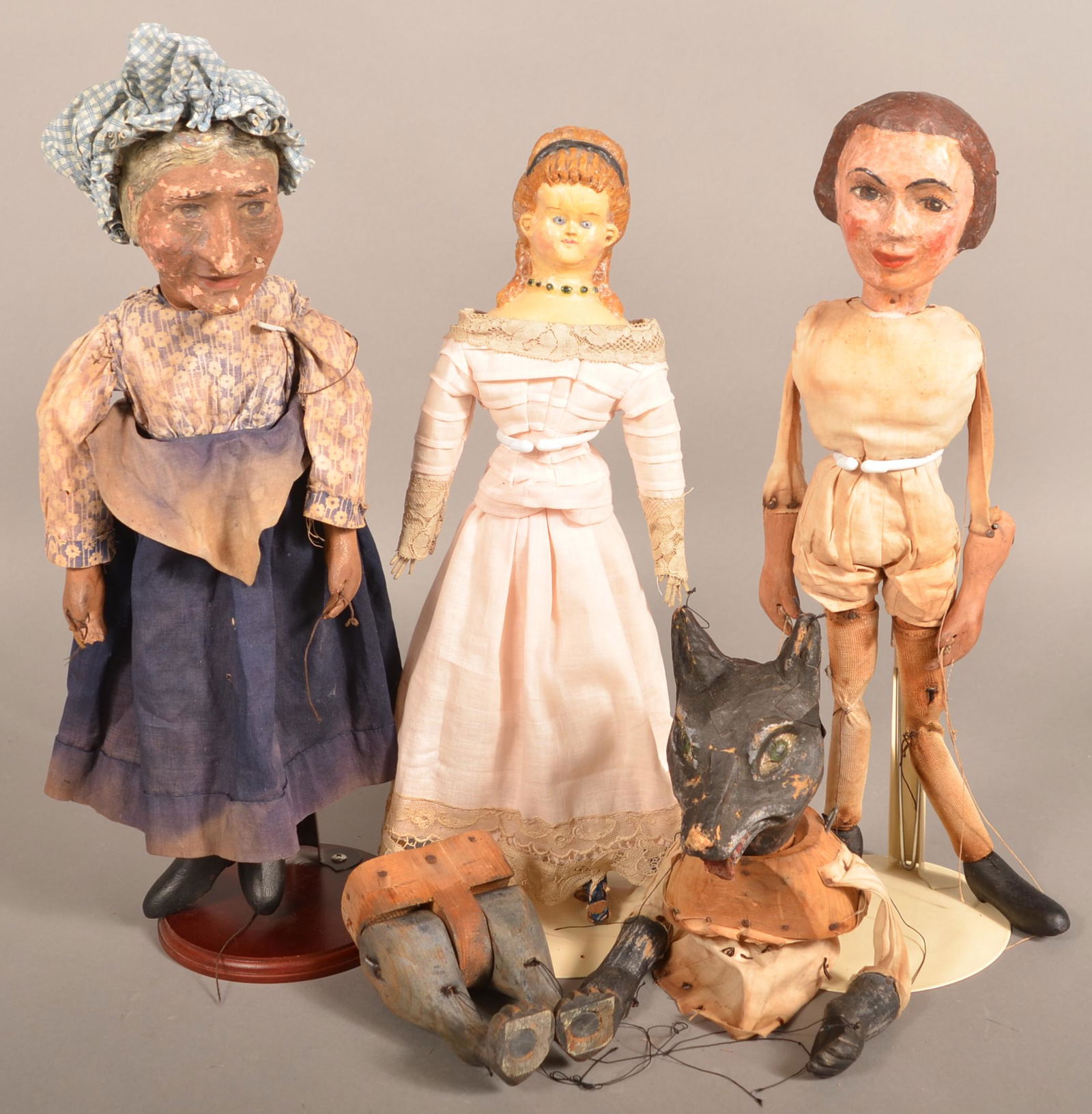 Antique/Vintage Marionettes and a Doll. (1 of 3)