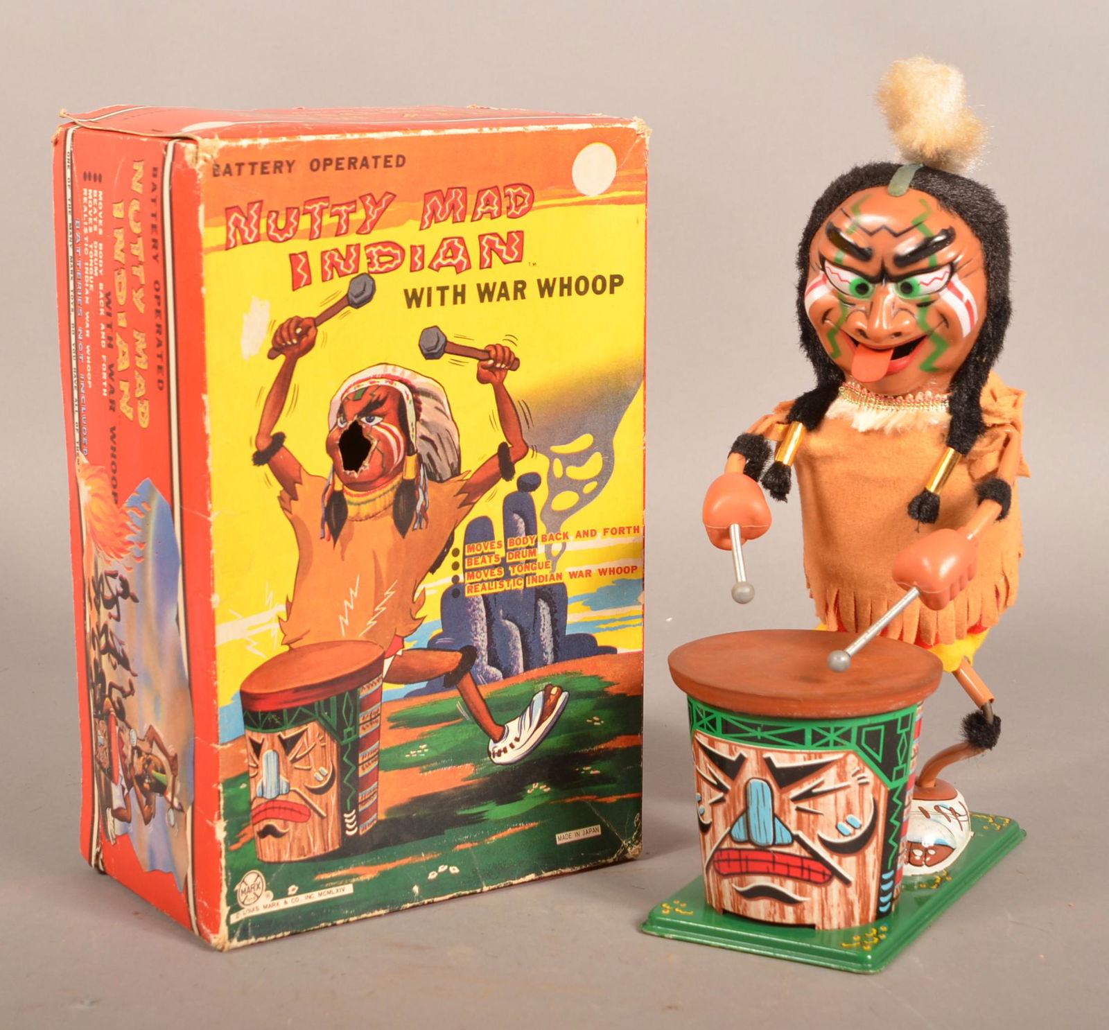 Vintage Marx Battery Operated "Nutty Mad Indian" Toy. (1 of 5)