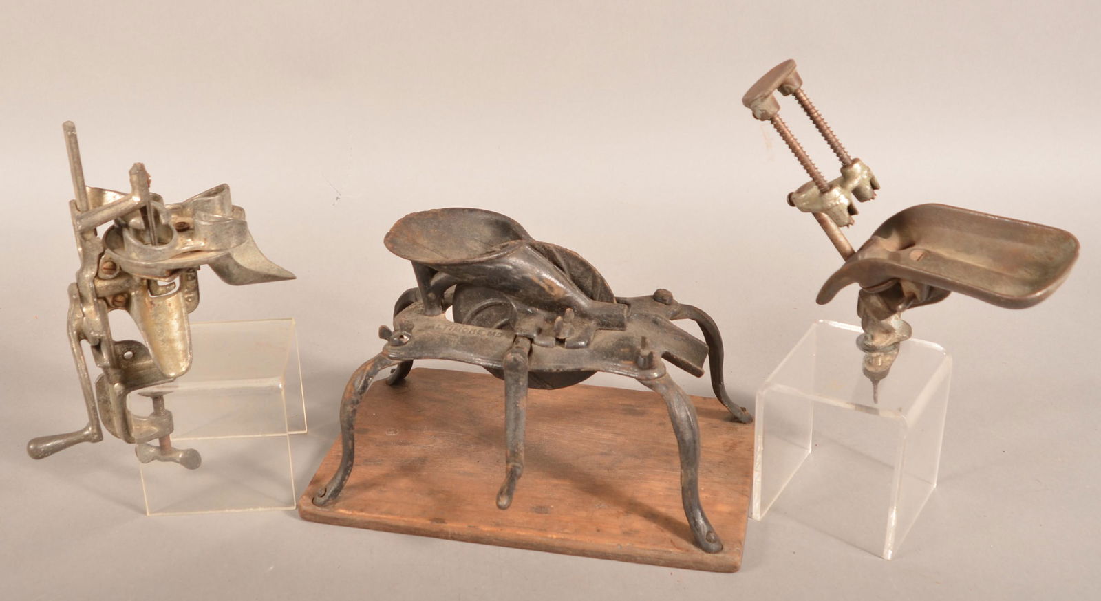 Three Antique Cast Iron Mechanical Cherry Pitters. (1 of 5)