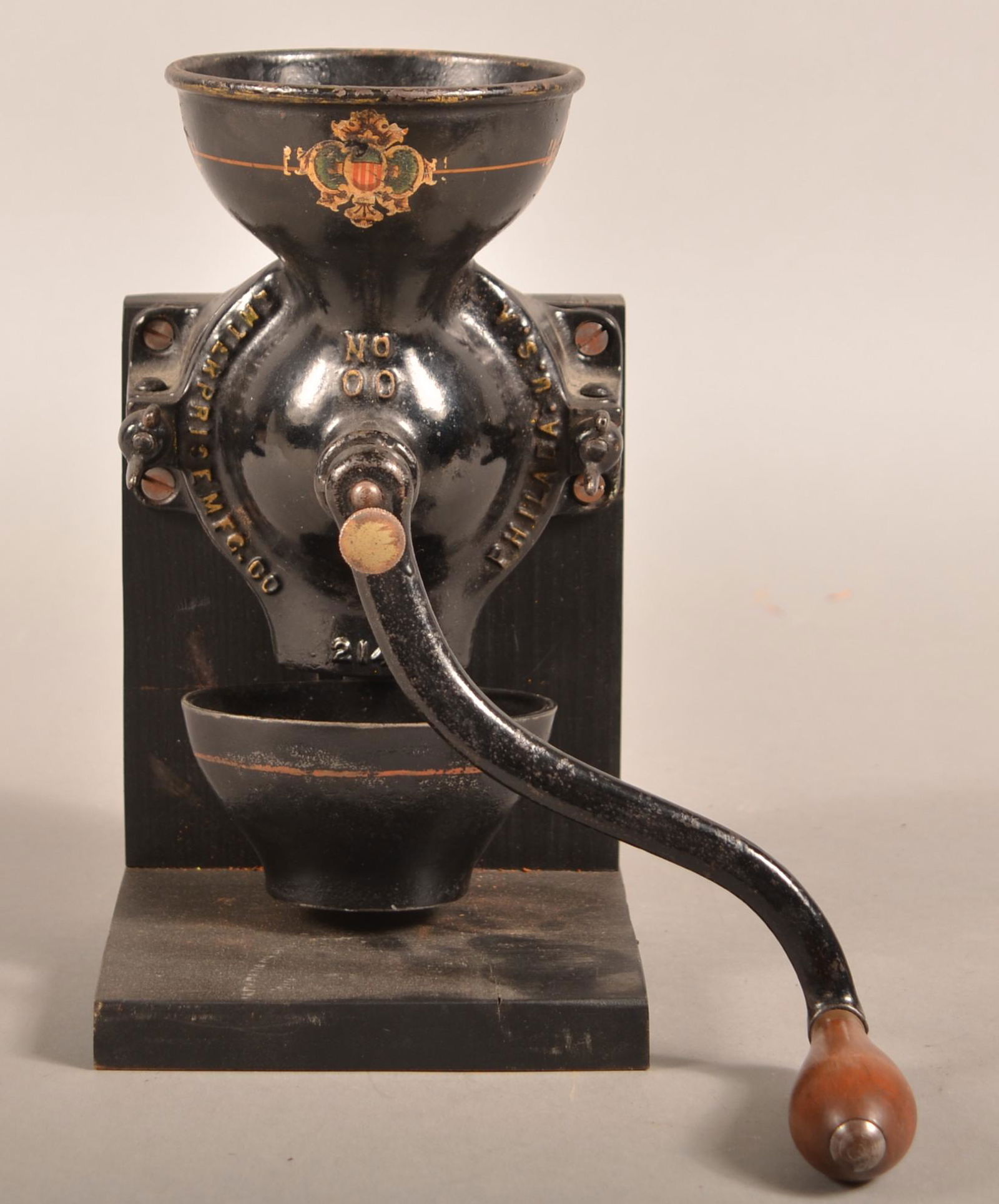 Enterprise No. 00 Cast Iron Wall Mount Coffee Grinder. (1 of 3)